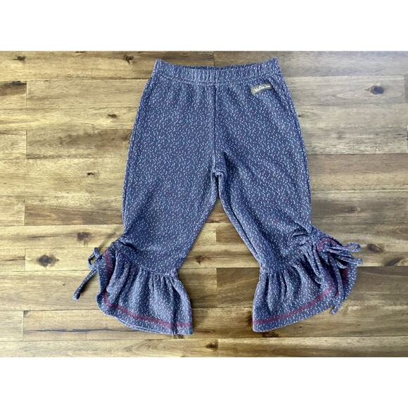 Matilda Jane Heart Soul Pride Kaleidoscope Big Ruffles Knit Pants Gray Red Capri - Picture 2 of 11